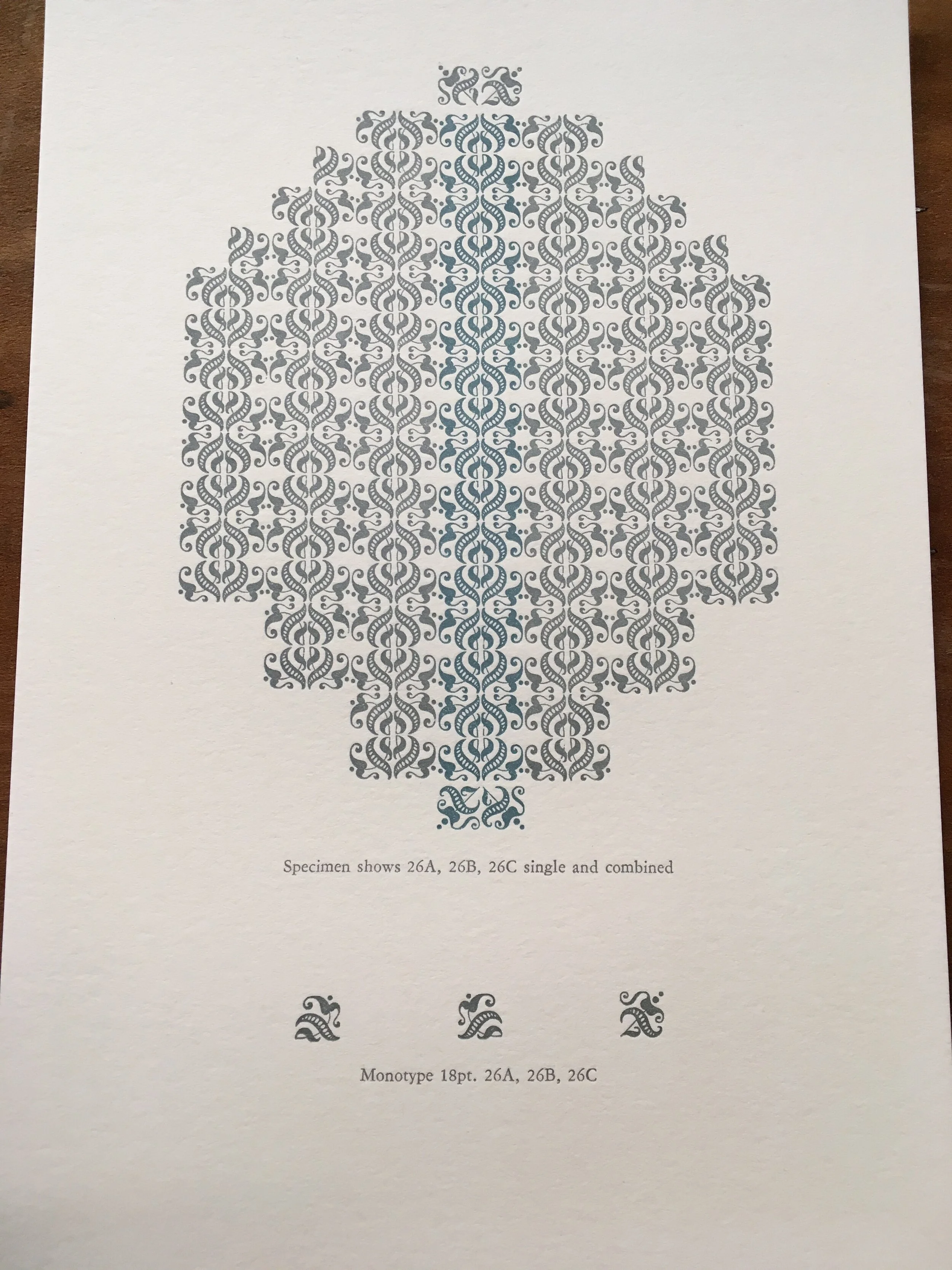 MONOTYPE ORNAMENTS 装飾 タイポグラフィ　洋書 デザイン資料 Monotype Ornament Prints — C.C. Stern Type Foundry